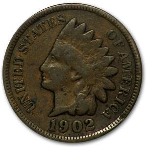 1902 Indian Head Cent Good+: 1902 Indian Head Cent Good+ SKU: RBJ9904 Year: 1902 Grade: Good Grade Service: None Denomination: $0.01 Mint Mark: P - Philadelphia (Not Shown) Metal Content: 0 troy oz Purity: N
