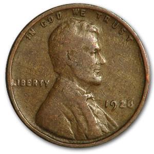 1926 Lincoln Cent Good/Fine: 1926 Lincoln Cent Good/Fine SKU: RBJ9734 Year: 1926 Grade: Good or Better Grade Service: None Denomination: $0.01 Mint Mark: P - Philadelphia (Not Shown) Metal Content: 0 troy oz