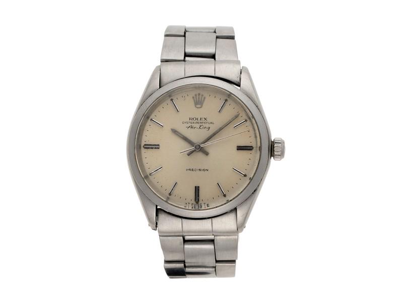 Rolex Air King Precision 5500 34mm Unisex Watch: Rolex Air King Precision 5500 34mm Unisex Watch SKU: RBJWRTF8203718361TITI Brand: Rolex Condition: Pre-Owned Model: Air King Precision Reference: 5500 Size and Fit: Case Diameter: 34 mm