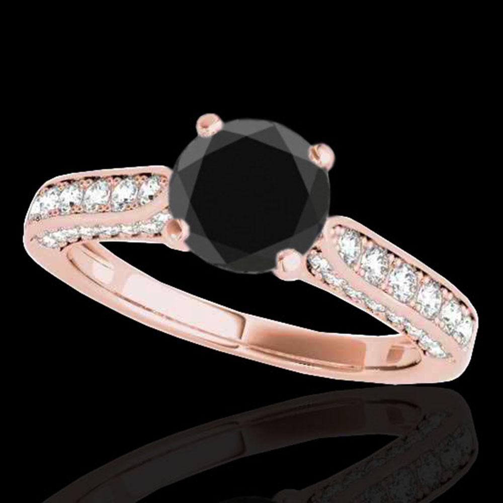 1.6 ctw Certified VS Black Diamond Solitaire Ring 10k Rose Gold: 1.6 ctw Certified VS Black Diamond Solitaire Ring 10k Rose Gold Item: Diamond Wedding Ring Total Gem weight: 1.6 carats Metal: Solid 10k Rose Gold Gold Product Weight: Approx. 3.8 grams Jewelry N