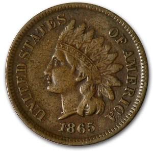 1865 Indian Head Cent VF: 1865 Indian Head Cent VF Product ID: RBJ3411 Year: 1865 Grade: Very Fine Grade Service: None Denomination: 1 Cent Mint Mark: P - Philadelphia (Not Shown) Metal Content: 0 troy oz