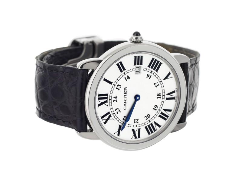 Cartier Ronde Must de Cartier Silver Dial Steel Quartz: Cartier Ronde Must de Cartier Silver Dial Steel Quartz Product Code: 304602384923-E Brand: Cartier Condition: Pre-Owned Model: Cartier Ronde de Cartier Item Specifics: Band Color: Black B