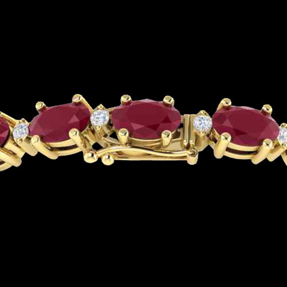 15 ctw Ruby & VS/SI Diamond Certified Eternity Bracelet 10k Yellow Gold: 15 ctw Ruby & VS/SI Diamond Certified Eternity Bracelet 10k Yellow Gold Item: Ruby Bracelet Total Gem weight: 15 carats Metal: Solid 10k Yellow Gold Gold Product Weight: Approx. 10.1 grams Jewelr