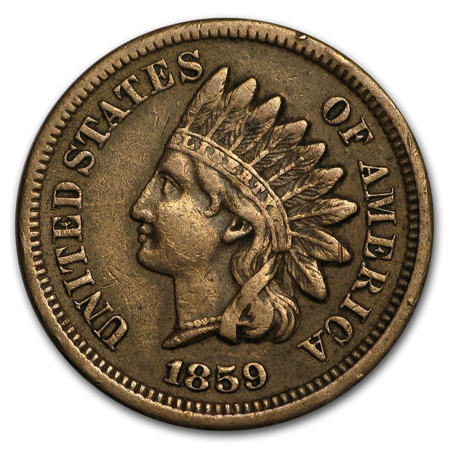 1859 Indian Head Cent XF: 1859 Indian Head Cent XF Product ID: 3317 Year: 1859 Grade: Extra Fine Grade Service: None Denomination: $0.01 Mint Mark: P - Philadelphia (Not Shown) Metal Content: 0 troy oz Pu