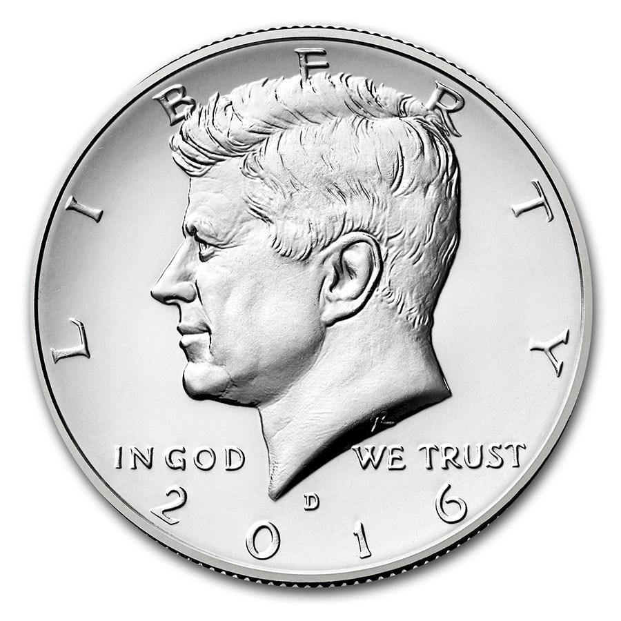 2016-D Kennedy Half Dollar BU: 2016-D Kennedy Half Dollar BU Product ID: 197681 Year: 2016 Grade: Brilliant Unc Grade Service: None Denomination: 50 Cents Mint Mark: D - Denver Metal Content: 0 troy oz Purity: