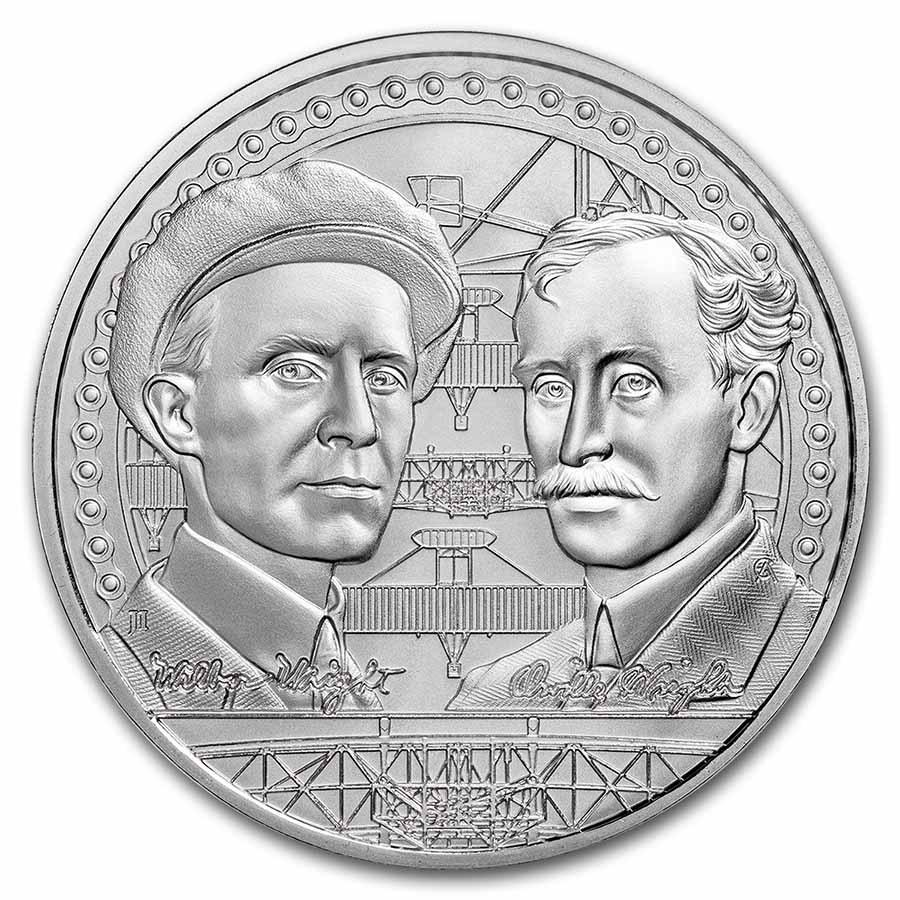 2022 Niue 1 oz Silver Icons of Inspiration: Wright Brothers BU: 2022 Niue 1 oz Silver Icons of Inspiration: Wright Brothers BU Product ID: 255068 Year: 2022 Grade: Brilliant Unc Grade Service: None Denomination: 2 Dollars Mint Mark: N/A - Not Available