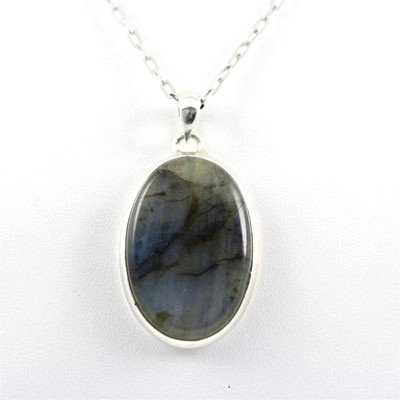 Labradorite Oval Shape Sterling Silver Pendant, 12.3g: Labradorite Oval Shape Sterling Silver Pendant, 12.3g **|**|** MSRP: $204