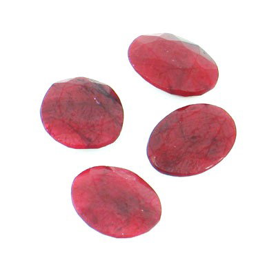 32.00ctw Natural Pink Red Small Mix Size Oval Gemstone: 32.00 ctw Natural Pink Red Ruby Small Mix Sizes Oval Beryl Gemstone, 4 pcs **|**|** MSRP: $304