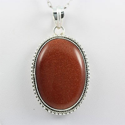 Sterling silver Pendant Golden Carnelian Gemstone: Sterling Silver Pendant w/ Golden Sandstone Carnelian Gemstone, 20.9g **|**|** MSRP: $347