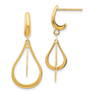 14k Yellow Gold Polished Dangle Earrings