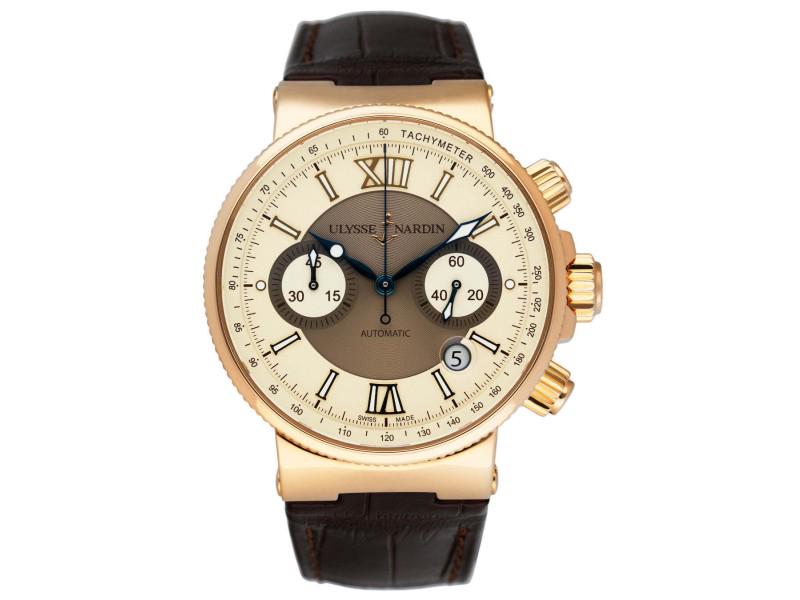 Ulysse Nardin Maxi Marine 18K Rose Gold Mens Watch: Ulysse Nardin Maxi Marine 18K Rose Gold Mens Watch Product Code: 225028927735-E Brand: Ulysse Nardin Condition: Pre-Owned Model: Maxi Marine Details: Ulysse Nardin Maxi Marine 18K Rose Gold Mens Watch