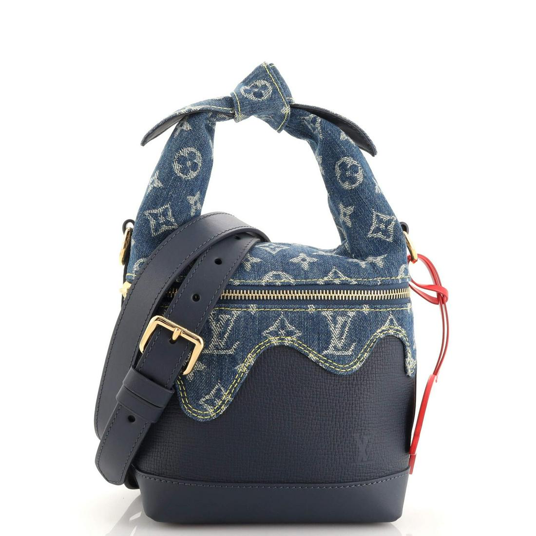 Louis Vuitton Japanese Cruiser Handbag Monogram Denim And ... 149279825 1 x