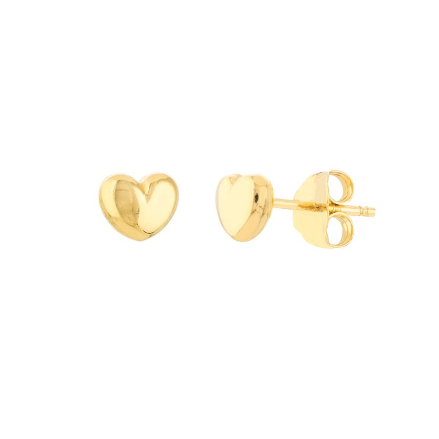 14K Yellow Gold Puff Stud Earrings: 14K Yellow Gold Puff Stud Earrings Product Id: 242837 Purity: 14K Finish: Polished Earring Closure: Post & Nut Earring Type: Studs