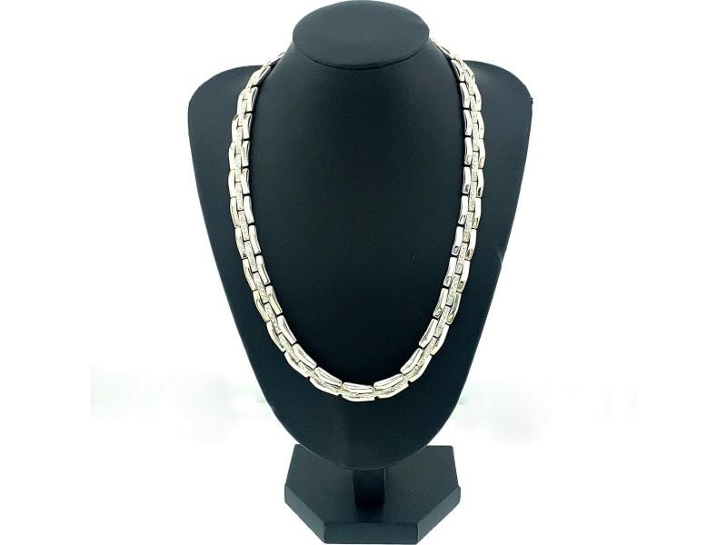 CHIMENTO Articulate Three Row Diamond Links 1.93 Tcw Necklace 18kt White Gold: CHIMENTO Articulate Three Row Diamond Links 1.93 Tcw Necklace 18kt White Gold Product Code: 203861952240-E Condition: Pre-Owned SKU: 203861952240-E