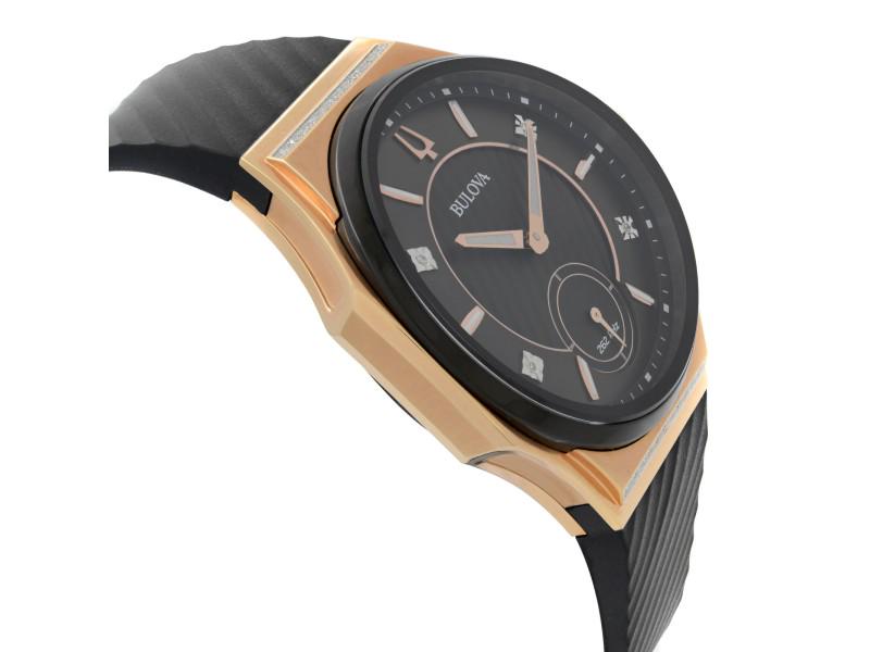 Bulova Curv Rose Gold-Tone Steel Diamond Black Dial Quartz Ladies Watch 98R239: Bulova Curv Rose Gold-Tone Steel Diamond Black Dial Quartz Ladies Watch 98R239 Product Code: 154744613969-E Brand: Bulova Condition: Never Worn SKU: Bulova Curv