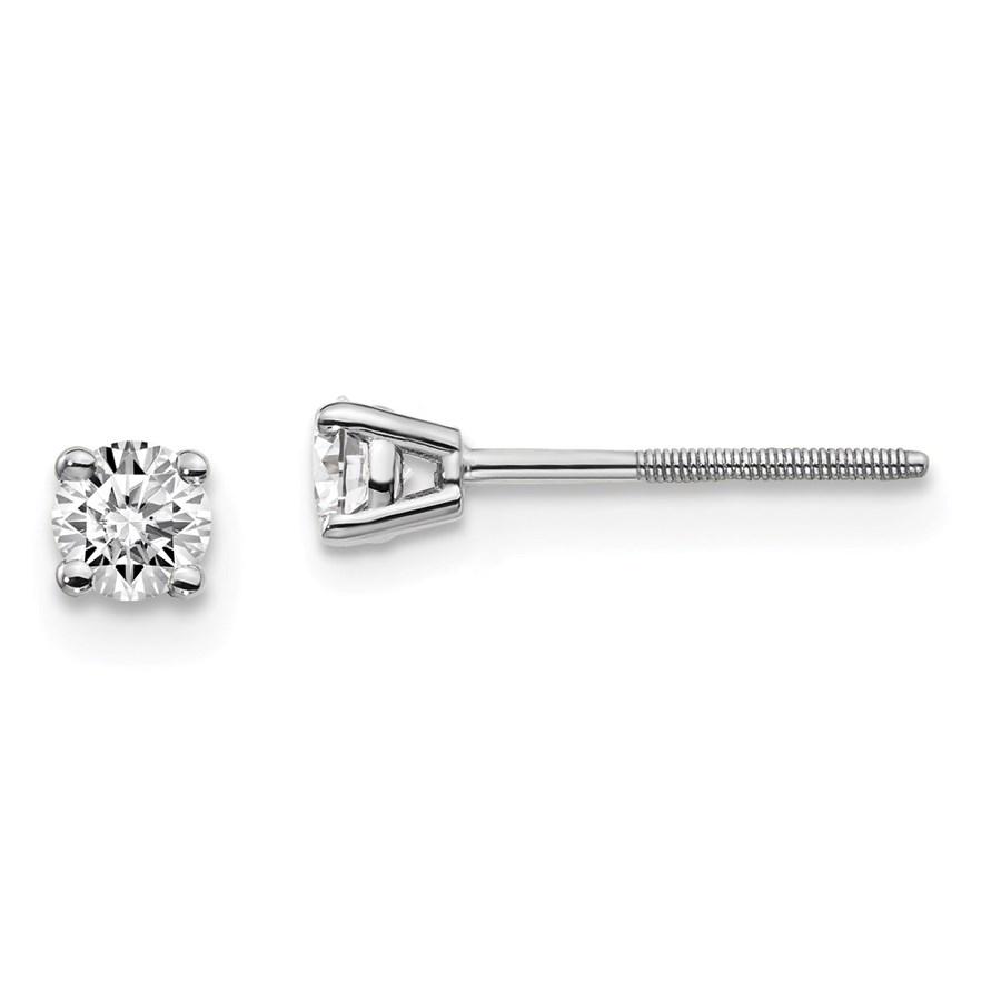 14k White Gold 1/4ct Lab Grown Diamond Earring: 14k White Gold 1/4ct Lab Grown Diamond Earring Product Id: 203039 Metal: Gold Purity: 14K Metal Weight: 0.18 GM Carat Weight: 0.256 Stone Type: Diamond-Lab Grown Earring Closure: Post & S