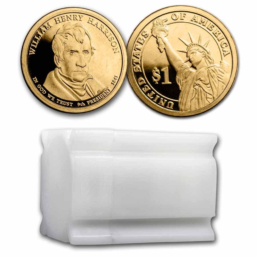 2009-S William Harrison 20-Coin Presidential Dollar Roll PR: 2009-S William Harrison 20-Coin Presidential Dollar Roll PR Product ID: 231266 Year: 2009 Grade: Proof Grade Service: None Denomination: $1.00 Mint Mark: S - San Francisco Metal Content: