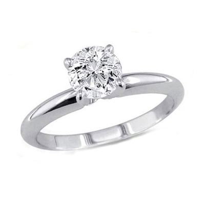 0.85 ct Round cut Diamond Solitaire Ring, G-H, VS: 0.85 ct Round cut Diamond Solitaire Ring, G-H, VS **|**|** Diamond count: 1 ROUND CUT Diamond weight: 0.85ctw Diamond color: G-H Diamond clarity: VS Metal: 14K White Gold Ring size: 6.5 Availability: 