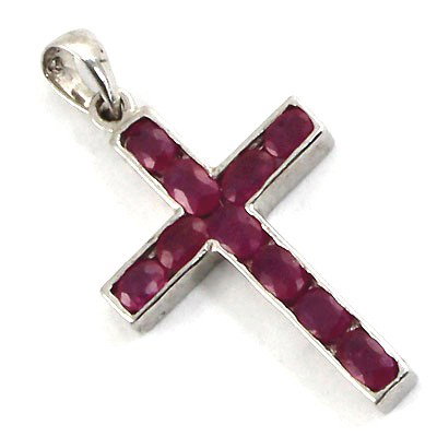 18.20 ctw .925 Sterling Silver Ruby Pendant: 18.20 ctw .925 Sterling Silver Ruby Pendant **|**|** ; MSRP: $144