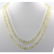 454.5ctw 2Row Lemon Topaz Beads Silver Necklace