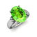 Peridot 6.0 ctw & Diamond Ring 14kt White Gold