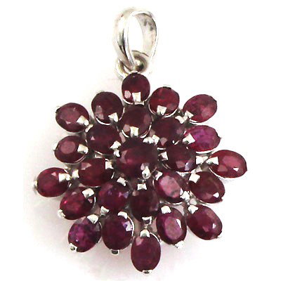 20.40 ctw 0.925 Sterling Silver Ruby Pendant: 20.40 ctw 0.925 Sterling Silver Ruby Pendant **|**|** ; MSRP: $200