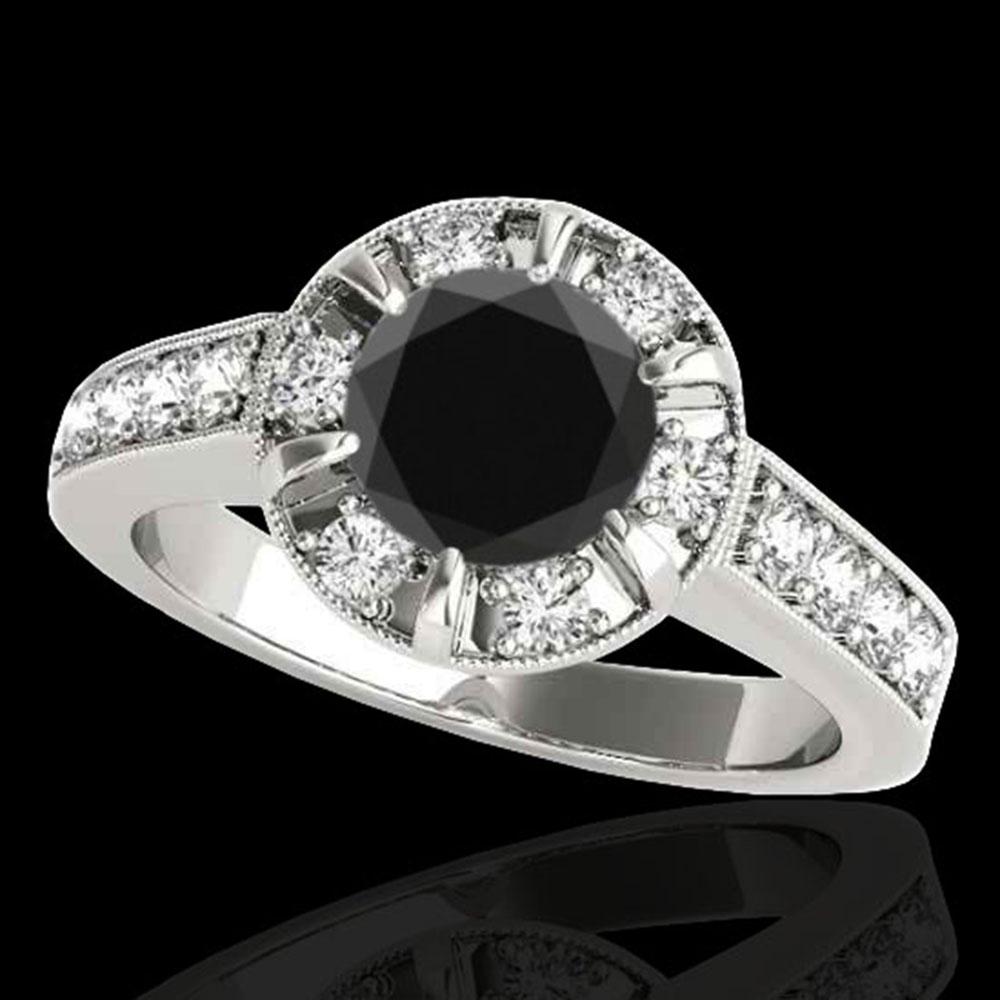 2 ctw Certified VS Black Diamond Solitaire Halo Ring 10k White Gold: 2 ctw Certified VS Black Diamond Solitaire Halo Ring 10k White Gold Item: Diamond Wedding Ring Total Gem weight: 2 carats Metal: Solid 10k White Gold Gold Product Weight: Approx. 4.6 grams Jewelr