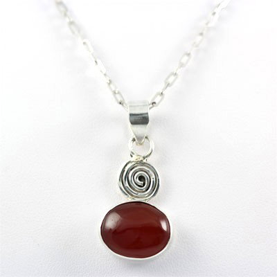 26.ctw Carnelian Gemstone Silver Pendant: 26.ctw Carnelian Gemstone Silver Pendant **|**|** ; MSRP: $100