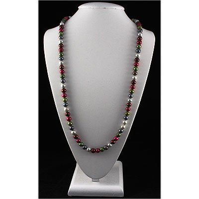 452.01ctw Philippines 9mm Mikimoto Pearl Necklace: 452.01ctw Philippines 9mm Mikimoto Pearl Necklace **|**|** Hand picked and assembled Mutli-color Semi-Perfect Round Shape Mikimoto pearl 16" Necklace. Silk/Nylon thread. ; MSRP: $300