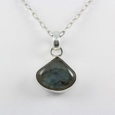 28.5ctw Rainbow Labradorite Silver Pendant: 28.5ctw Rainbow Labradorite Silver Pendant **|**|** ; MSRP: $100