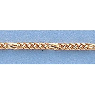 Pure Gold 16" 14k Gold-Yellow Figaro Franco Chain: Pure Gold 16" 14kt Italian Gold-Yellow 1.3mm, Figaro Franco Chain Gauge:040, 4.5gr **|**|** Chain Size: 16" ; Metal Purity: 14kt ; Brand: Italian ; Metal: Gold-Yellow ; Dimension: 1.3mm ; Chain Type: 