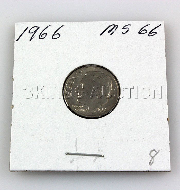 1966 10 CENTS 4-MS65, 2 MS66 - 6 pcs.: 1966 10 CENTS 4-MS65, 2 MS66 - 6 pcs. **|**|** 1966 10 CENTS 4-MS65, 2 MS66 - 6 pcs. ; MSRP: $0