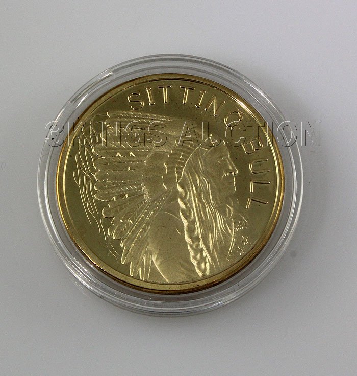 1/2 Oz. 100 Mills 24 Carat Gold (Sitting Bull): 1/2 Oz. 100 Mills 24 Carat Gold (Sitting Bull) **|**|** MSRP: $0