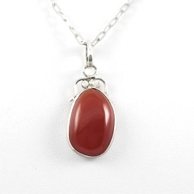 16.5ctw Carnelian Gemstone Silver Pendant: 16.5ctw Carnelian Gemstone Silver Pendant **|**|** ; MSRP: $100