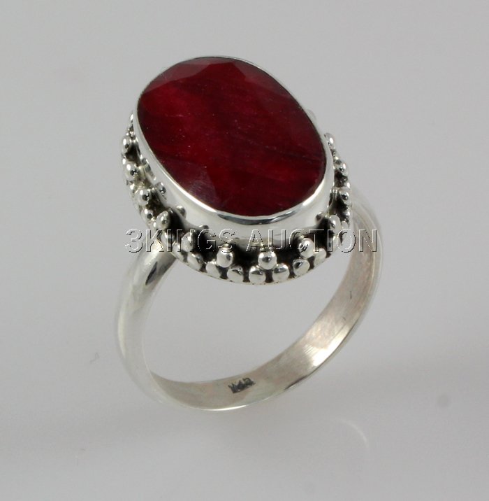 33.61ctw Sterling Silver OvalCut Ruby Beryl Ring: 33.61ctw Sterling Silver OvalCut Ruby Beryl Ring **|**|** Fine Sterling Silver Oval Ring with Natural Ruby Gemstone size: 17.63x11.22mm; color: Red; ring size: 7; Stone Family: Beryl ; MSRP: $400
