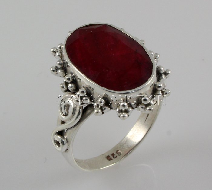 32.87ctw Sterling Silver OvalCut Ruby Beryl Ring: 32.87ctw Sterling Silver OvalCut Ruby Beryl Ring **|**|** Fine Sterling Silver Oval Ring with Natural Ruby Gemstone size: 17.22x11.65mm; color: Red; ring size: 7.5; Stone Family: Beryl ; MSRP: $400