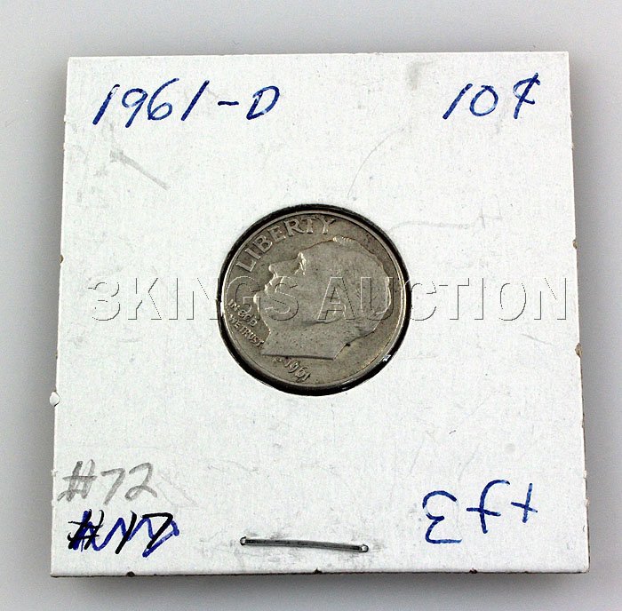 1961-D Silver Dime EF+: 1961-D Silver Dime EF+ **|**|** MSRP: $0