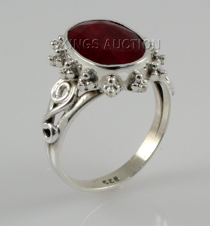 28.40ctw Sterling Silver OvalCut Ruby Beryl Ring: 28.40ctw Sterling Silver OvalCut Ruby Beryl Ring **|**|** Fine Sterling Silver Oval Ring with Natural Ruby Gemstone size: 15.11x11.29mm; color: Red; ring size: 9.5; Stone Family: Beryl ; MSRP: $300