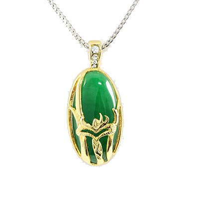 Natural Jade Set Yellow Silver Cubic Zircon Diamonds: Natural Jade Set in Yellow Sterling Silver with Cubic Zircon Diamonds, 6.00g **|**|** ; MSRP: $300