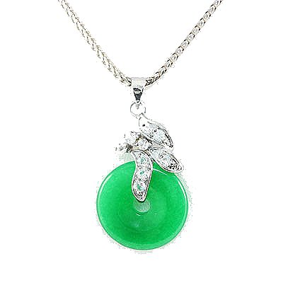 Natural Jade Ring Set Silver Cubic Zircon Diamonds: Natural Jade Ring Set in Sterling Silver with Cubic Zircon Diamonds, 3.7g **|**|** ; MSRP: $200