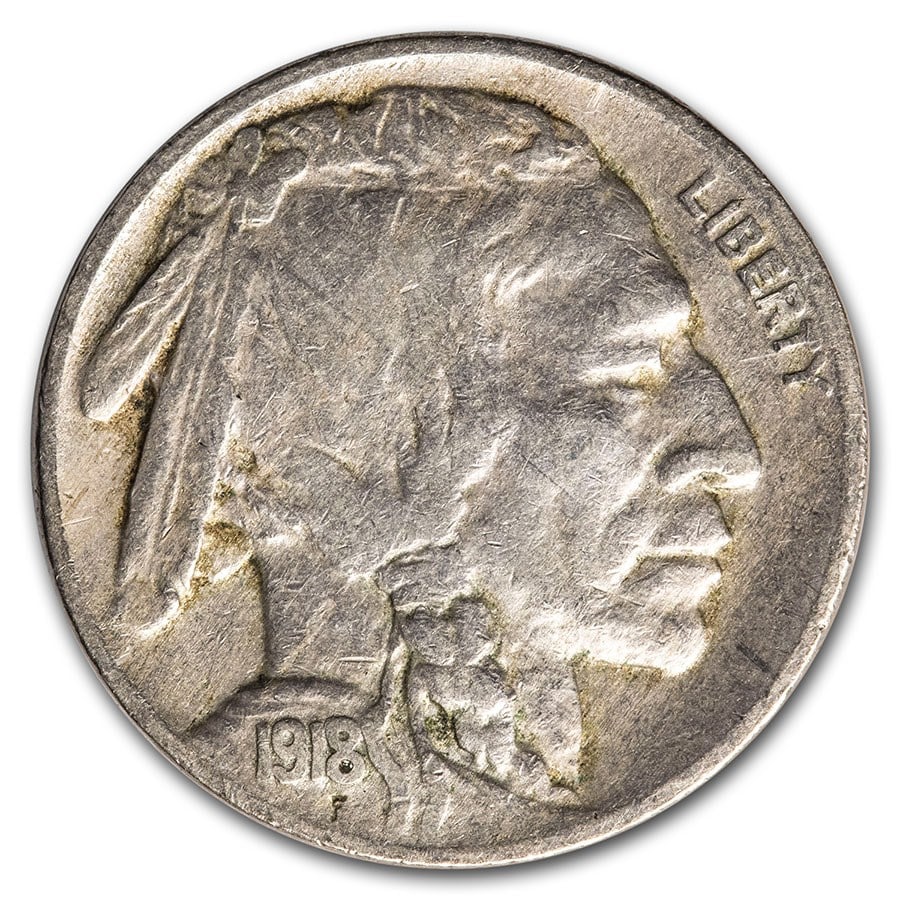 1918 Buffalo Nickel VF: 1918 Buffalo Nickel VF Product ID: 25816 Year: 1918 Grade: Very Fine Grade Service: None Denomination: 5 Cents Mint Mark: P - Philadelphia (Not Shown) Metal Content: 0 troy oz Pu