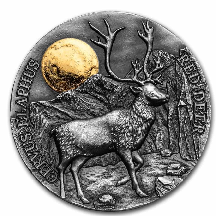 2021 Republic of Ghana 1/2 oz Silver Red Deer: 2021 Republic of Ghana 1/2 oz Silver Red Deer Product ID: 237527 Year: 2021 Grade: Uncirculated Grade Service: None Denomination: 2 Cedis Mint Mark: Not Shown Metal Content: 0.5 troy oz <