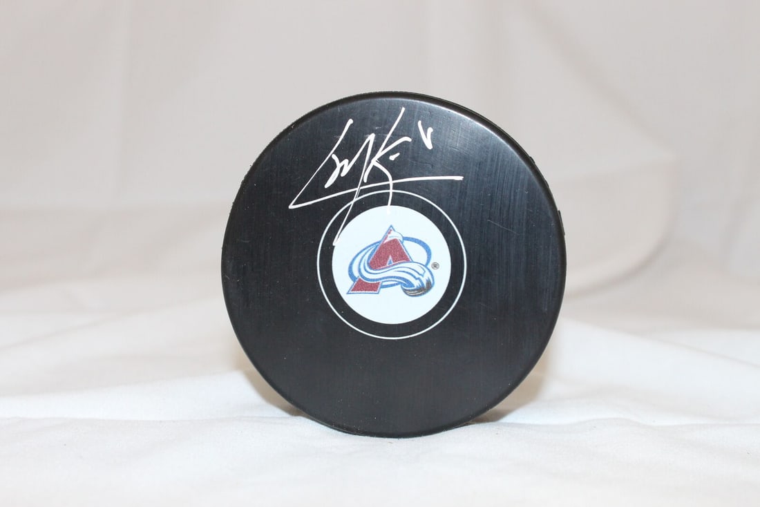 cale makar autographed/signed colorado avalanche puck beckett 40213: cale makar autographed/signed colorado avalanche puck beckett 40213 Cale Makar Autographed/Signed Colorado Avalanche Puck Beckett 40213 SKU: RBJ7371675533400
