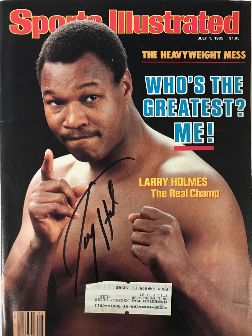 Larry Holmes Signed Sports Illustrated July 1 1985: Larry Holmes Signed Sports Illustrated July 1 1985 Larry Holmes Signed Sports Illustrated July 1 1985 SKU: RBJ7251830407256