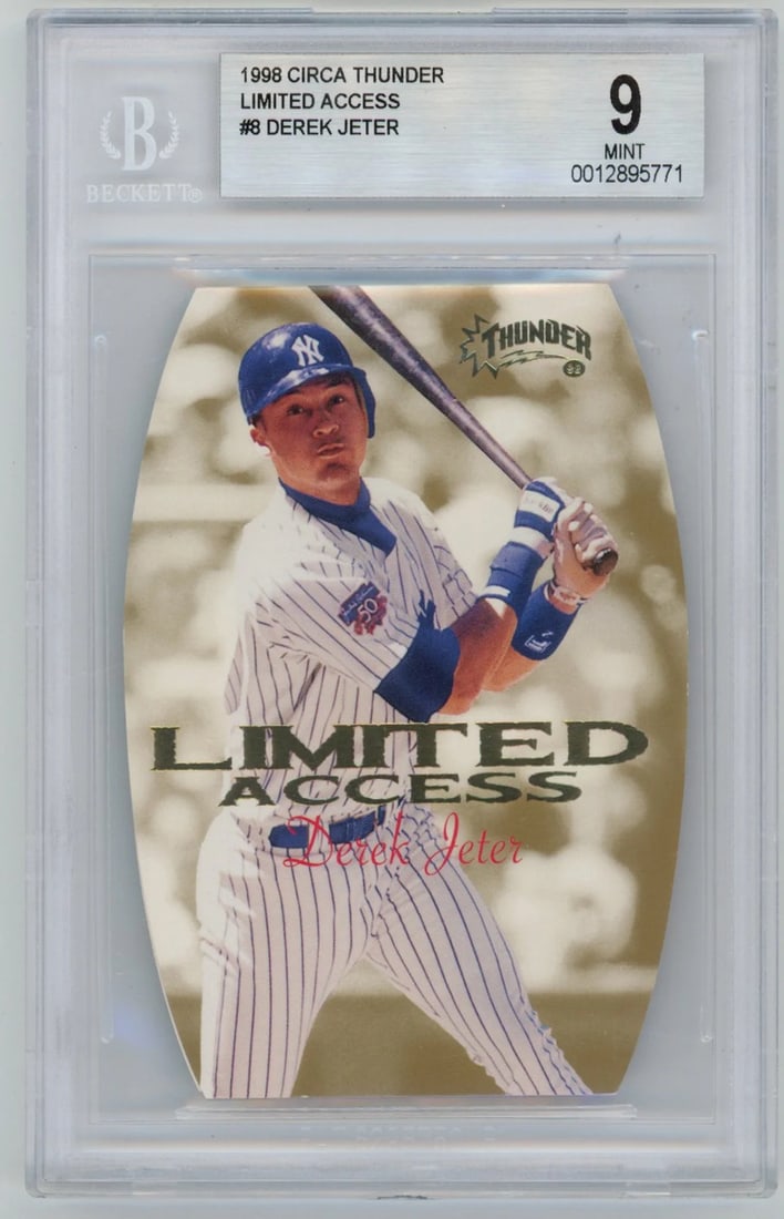 1998 Circa Thunder Derek Jeter Limited Access BGS 9: 1998 Circa Thunder Derek Jeter Limited Access BGS 9 1998 Circa Thunder Derek Jeter Limited Access BGS 9 RBJ no: 7348562755672