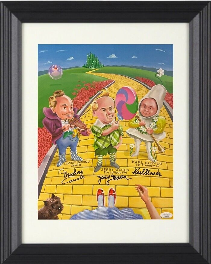 Wizard of Oz Munchkins signed 11x14 Photo Framed-3 sig Carroll/Maren/Slover -JSA: Wizard of Oz Munchkins signed 11x14 Photo Framed-3 sig Carroll/Maren/Slover -JSA Wizard of Oz Munchkins signed 11x14 Photo Framed-3 sig Carroll/Maren/Slover -JSA SKU no: RBJ7263280791640
