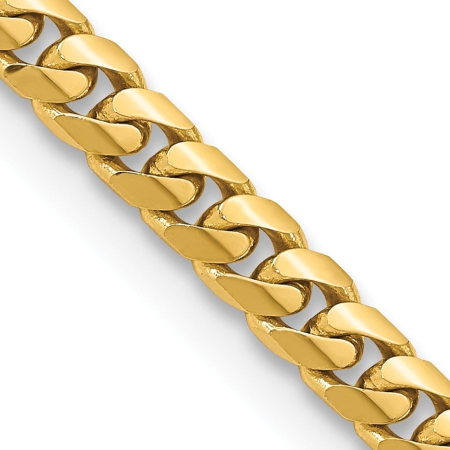 10K Yellow Gold 5mm Solid Miami Cuban Chain - 20 in.: 10K Yellow Gold 5mm Solid Miami Cuban Chain - 20 in. Product Id: 264297 Metal: Gold Purity: 10K Finish: Polished Length Of Item: 20 in Chain Type: Curb Chain Length: 20 in Chain