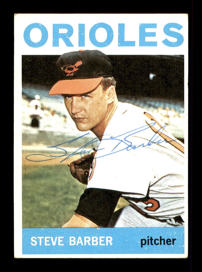 Steve Barber Autographed Auto 1964 Topps Card #450 Baltimore Orioles 170322: Steve Barber Autographed Auto 1964 Topps Card #450 Baltimore Orioles 170322 Steve Barber Autographed Auto 1964 Topps Card #450 Baltimore Orioles 170322 SKU no: RBJ7264088424536