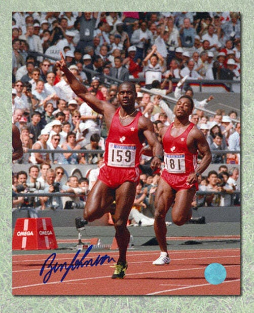 Ben Johnson Canada Autographed Record Breaking 100 Meter 8x10 Photo: Ben Johnson Canada Autographed Record Breaking 100 Meter 8x10 Photo Ben Johnson Canada Autographed Record Breaking 100 Meter 8x10 Photo SKU no: RBJ7240559231064