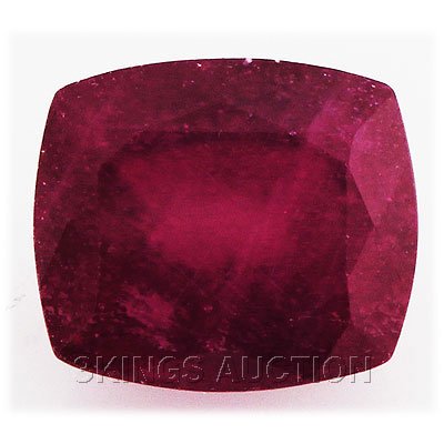 5.95ctw African Ruby Loose Gemstone: 5.95ctw African Ruby Loose Gemstone **|**|** 10.50x9.10mm Red Ruby Leaded African Loose Gemstone Emerald Cushion, Lot of 1 ; MSRP: $1000
